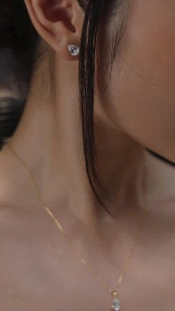 Cecile Pear Studs 9K Yellow Gold -Lustre Jewelry Shop CecilePearStudsYellowGold33