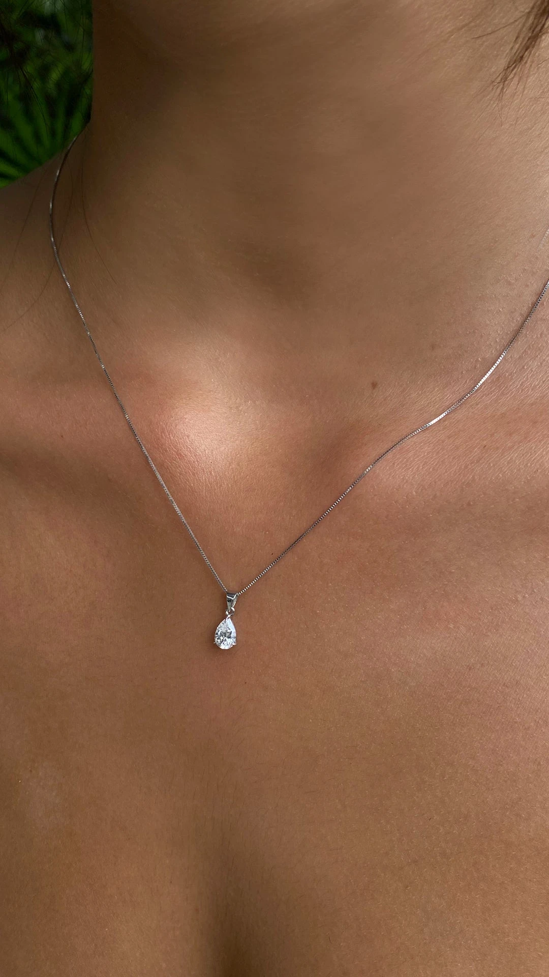 Cecile Pear Pendant 9K White Gold 3 Cecile Pear Pendant 9K White Gold