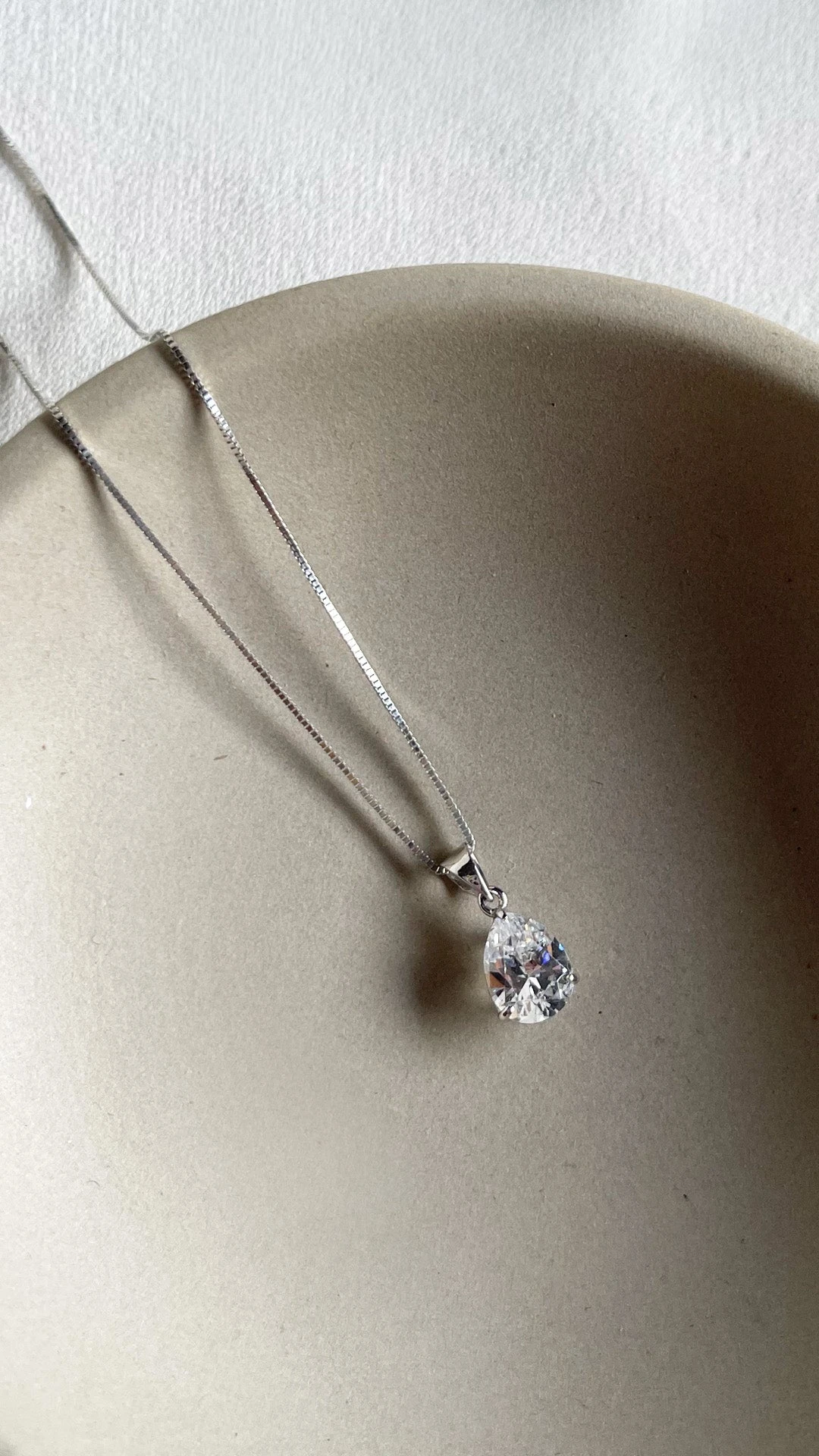 Cecile Pear Pendant 9K White Gold 11 Cecile Pear Pendant 9K White Gold - Image 9