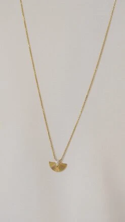 Celene Fan Necklace 18K Gold Vermeil 29 Celene Fan Necklace 18K Gold Vermeil -Lustre Jewelry Shop Celene Fan Necklace 18K Gold Vermeil idids3