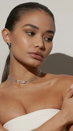 Cyndi Necklace White Gold Plated 25 Cyndi Necklace White Gold Plated -Lustre Jewelry Shop Celene Fan Studs White Gold Finish CYNDI 90LKD e861a7e7 1465 4c00 b0cd d57dd78ba3ba