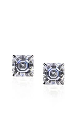 Charlie Asscher Studs 9K White Gold -Lustre Jewelry Shop Charlie Asscher Studs White Gold 909d0sk3