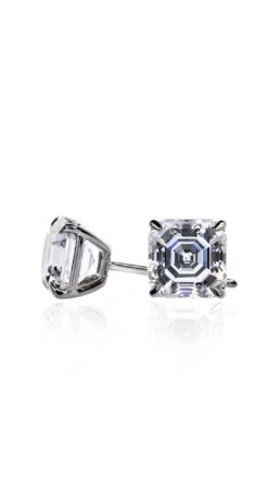 Charlie Asscher Studs 9K White Gold -Lustre Jewelry Shop Charlie Asscher Studs White Gold 90d0ss