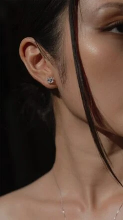 Charlie Asscher Studs 9K White Gold -Lustre Jewelry Shop CharlieAsscherStudsWhiteGold3238