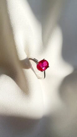 Collette Ring 1.50ct 18K White Gold Ruby -Lustre Jewelry Shop ColletteRing18KWGRuby Still1