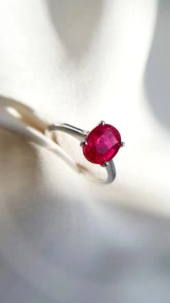 Collette Ring 1.50ct 18K White Gold Ruby