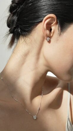 Cora Necklace White Gold Plated -Lustre Jewelry Shop Cora Necklace Silver 8iaak91