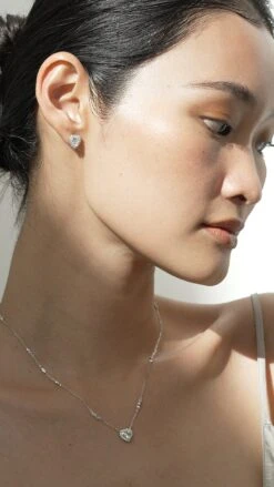 Cora Necklace White Gold Plated -Lustre Jewelry Shop Cora Necklace Silver djdjds8