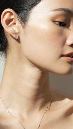 Cora Studs White Gold Plated -Lustre Jewelry Shop Cora Necklace Silver isis88888 e5bdbe55 9ece 4c8e 88b9 d62ec1530328