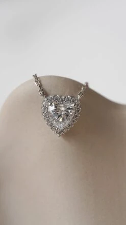 Cora Necklace White Gold Plated -Lustre Jewelry Shop Cora Necklace White Gold Plated 809DS