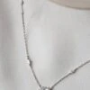 Cora Necklace White Gold Plated -Lustre Jewelry Shop Cora Necklace White Gold Plated 898S