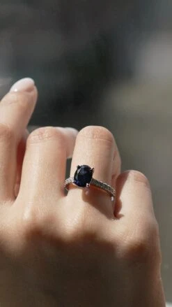 Cordelia Ring 18K White Gold Sapphire -Lustre Jewelry Shop Cordelia Ring 18K White Gold Sapphire 9e9e2