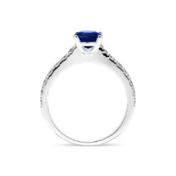 Cordelia Ring 18K White Gold Sapphire -Lustre Jewelry Shop CordeliaSAWG ws