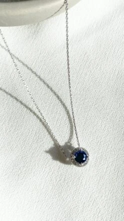 Cory Necklace 0.50ct Sapphire 18K White Gold 11 Cory Necklace 0.50ct Sapphire 18K White Gold -Lustre Jewelry Shop CoryNecklace SA WG Still2 8caa2035 37ae 4978 b1d2 548c000fd34f