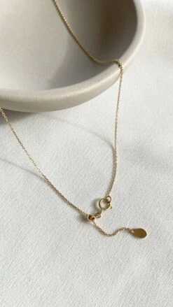 Cory Necklace 18K Yellow Gold Emerald -Lustre Jewelry Shop CoryNecklace YG Closure 26975802 6de7 445d bbad 102932c2f9d0