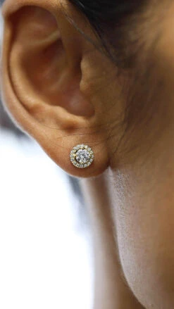 Cory Studs 0.62ct 18K Yellow Gold