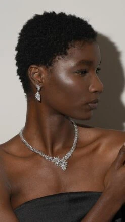 Cross Vine Necklace White Gold Plated -Lustre Jewelry Shop Cross Vine 87S8HJS