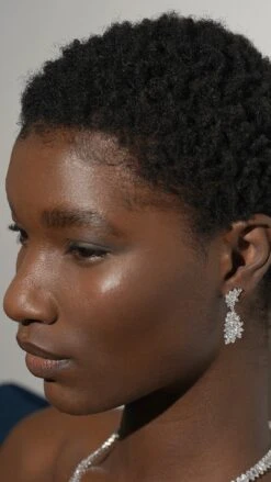 Cross Vine Drops White Gold Plated -Lustre Jewelry Shop Cross Vine 8989DJK3