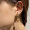 Custel Canary Drops White Gold Plated -Lustre Jewelry Shop CushionPearMicrosetDropEarrings LS 51157cde ba6f 4dd7 af0d 8d90e62f649e