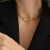 Cyndi Necklace 18K Gold Vermeil 1 Cyndi Necklace 18K Gold Vermeil -Lustre Jewelry Shop Cyndi Necklace 18K Gold Vermeil D78SK