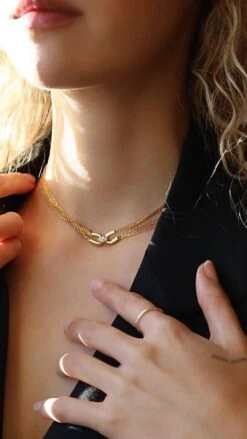 Cyndi Necklace 18K Gold Vermeil -Lustre Jewelry Shop Cyndi Necklace 18K Gold Vermeil S78SHJ