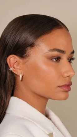 Dana Hoops 18K Gold Vermeil -Lustre Jewelry Shop DANA HOOPS 18K GOLD VERMEIL STELLA CUFF KLJS