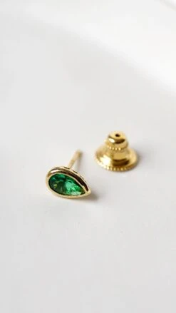Danu Studs Emerald 18K Gold Vermeil -Lustre Jewelry Shop DANU STUDS EMERALD 18K GOLD VERMEIL UIUS