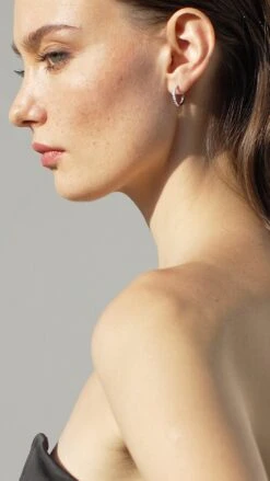 Dillon Hoops 9K White Gold -Lustre Jewelry Shop DILLON HOOPS 9K WHITE GOLD 33221