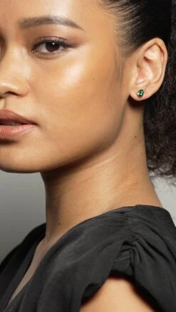 Danu Studs Emerald 18K Gold Vermeil -Lustre Jewelry Shop Danu 399322