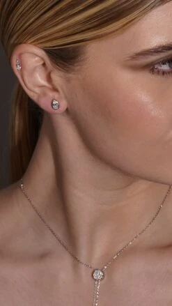 Zeta Studs White Gold Plated -Lustre Jewelry Shop Danu Studs White Gold Plated ZETA LKSX 00417ef3 fb7e 4874 942f 04a953566f52