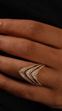 Delta Ring 18K Gold Vermeil -Lustre Jewelry Shop Delta Ring 18K Gold Vermeil 78SS