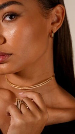 Hera Hoops Nude 18K Gold Vermeil -Lustre Jewelry Shop Delta Ring 18K Gold Vermeil KJDKU 0f4a8aa3 0072 4c4e a0d6 81ac8c035838