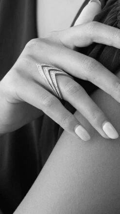 Delta Ring White Gold Plated -Lustre Jewelry Shop Delta Ring Silver 773