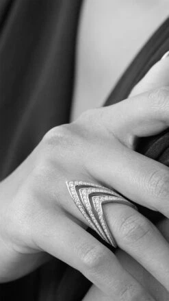 Delta Ring White Gold Plated -Lustre Jewelry Shop Delta Ring Silver 8732