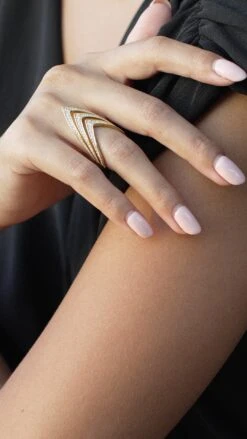 Delta Ring 18K Gold Vermeil -Lustre Jewelry Shop DeltaRingGoldVermeil326