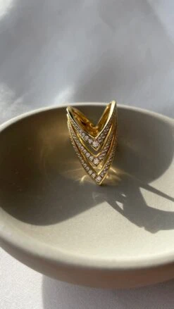 Delta Ring 18K Gold Vermeil -Lustre Jewelry Shop DeltaRing YG 1