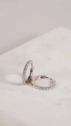 Dillon Hoops 9K White Gold -Lustre Jewelry Shop Dillon Hoops 9K White Gold OOID