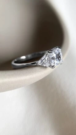 Dina 1ct Princess Ring White Gold -Lustre Jewelry Shop DinaRing WG Still3