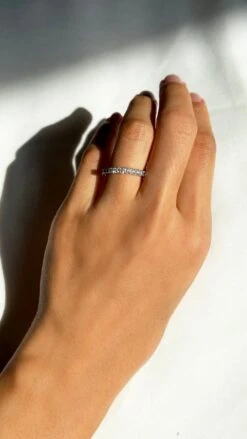 Donna Ring 18K White Gold -Lustre Jewelry Shop DonnaEternityRing LS