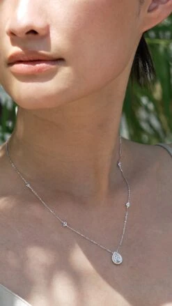 Emile Necklace White Gold Plated 15 Emile Necklace White Gold Plated -Lustre Jewelry Shop EMILE NECKLACE SILVER 3939KSKSK