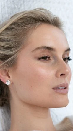 Emile Studs White Gold Plated -Lustre Jewelry Shop EMILE STUDS WHITE GOLD PLATED 90DSDC3