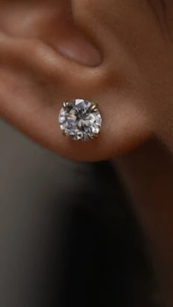 Eternal Four Prong Studs Yellow Gold 30 Eternal Four Prong Studs Yellow Gold -Lustre Jewelry Shop ETERNAL FOUR PRONG STUDS YELLOW GOLD 89YYS