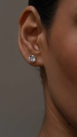 Eternal Four Prong Studs Yellow Gold 20 Eternal Four Prong Studs Yellow Gold -Lustre Jewelry Shop ETERNAL FOUR PRONG STUDS YELLOW GOLD 90US