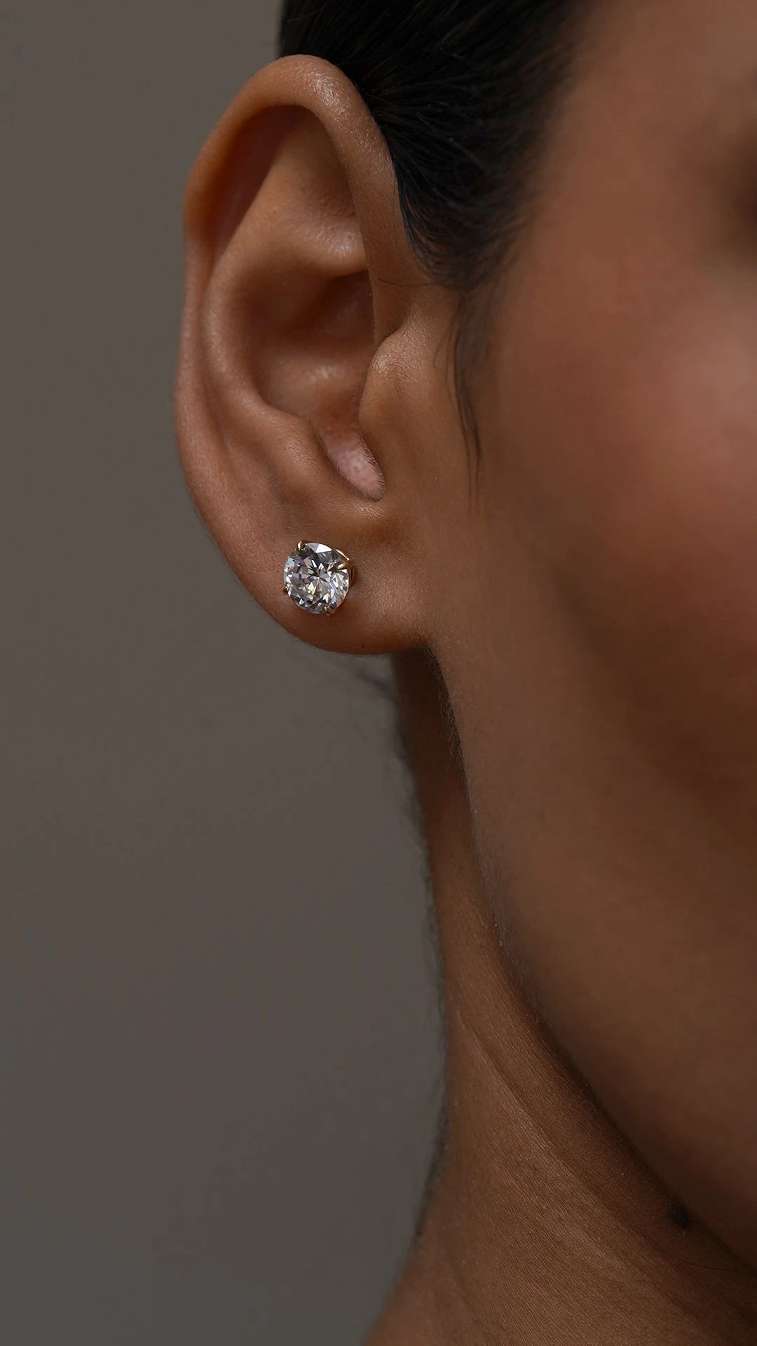 Eternal Four Prong Studs Yellow Gold 5 Eternal Four Prong Studs Yellow Gold - Image 3