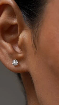 Eternal Four Prong Studs Yellow Gold 28 Eternal Four Prong Studs Yellow Gold -Lustre Jewelry Shop ETERNAL FOUR PRONG STUDS YELLOW GOLD 9DJKSS