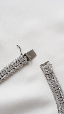 Evergreen Grand Necklace White Gold Plated -Lustre Jewelry Shop EVERGREEN GRAND NECKLACE WHITE GOLD PLATED JKSS