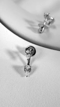 Eileen Ear Jacket White Gold Plated -Lustre Jewelry Shop Eileen Ear Jacket 9K White Gold JKJHS