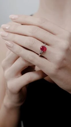 Elizabeth Ring 1.50ct Ruby 18K White Gold -Lustre Jewelry Shop Elizabeth Ring 18K White Gold Ruby 32298291