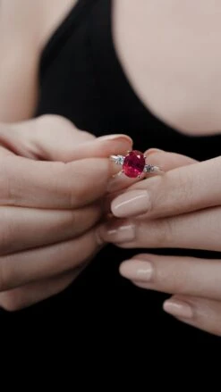 Elizabeth Ring 1.50ct Ruby 18K White Gold -Lustre Jewelry Shop Elizabeth Ring 18K White Gold Ruby 7661 2645279f 0228 4d31 a414 5d9c83384a25