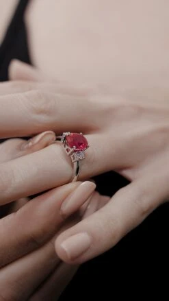 Elizabeth Ring 1.50ct Ruby 18K White Gold -Lustre Jewelry Shop Elizabeth Ring 18K White Gold Ruby 76762111